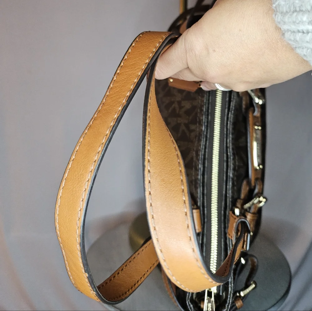 Michael Kors Brown and Tan Satchel